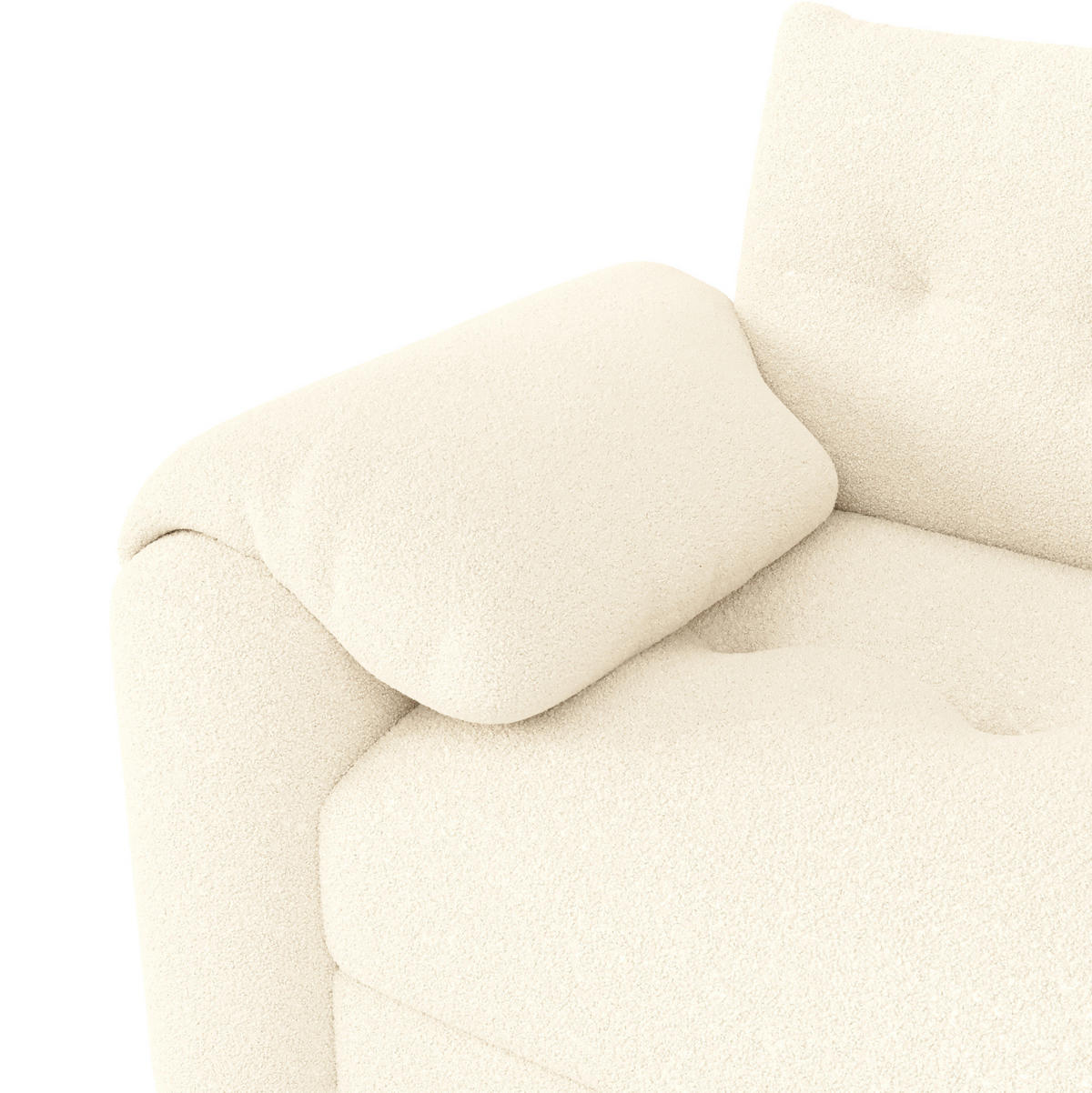 SOFA modular mit Stauraum 207,5 x 80 x 87 cm Teddy Beige - Beige, Kunststoff (207.5/87/80cm) - Meubliv