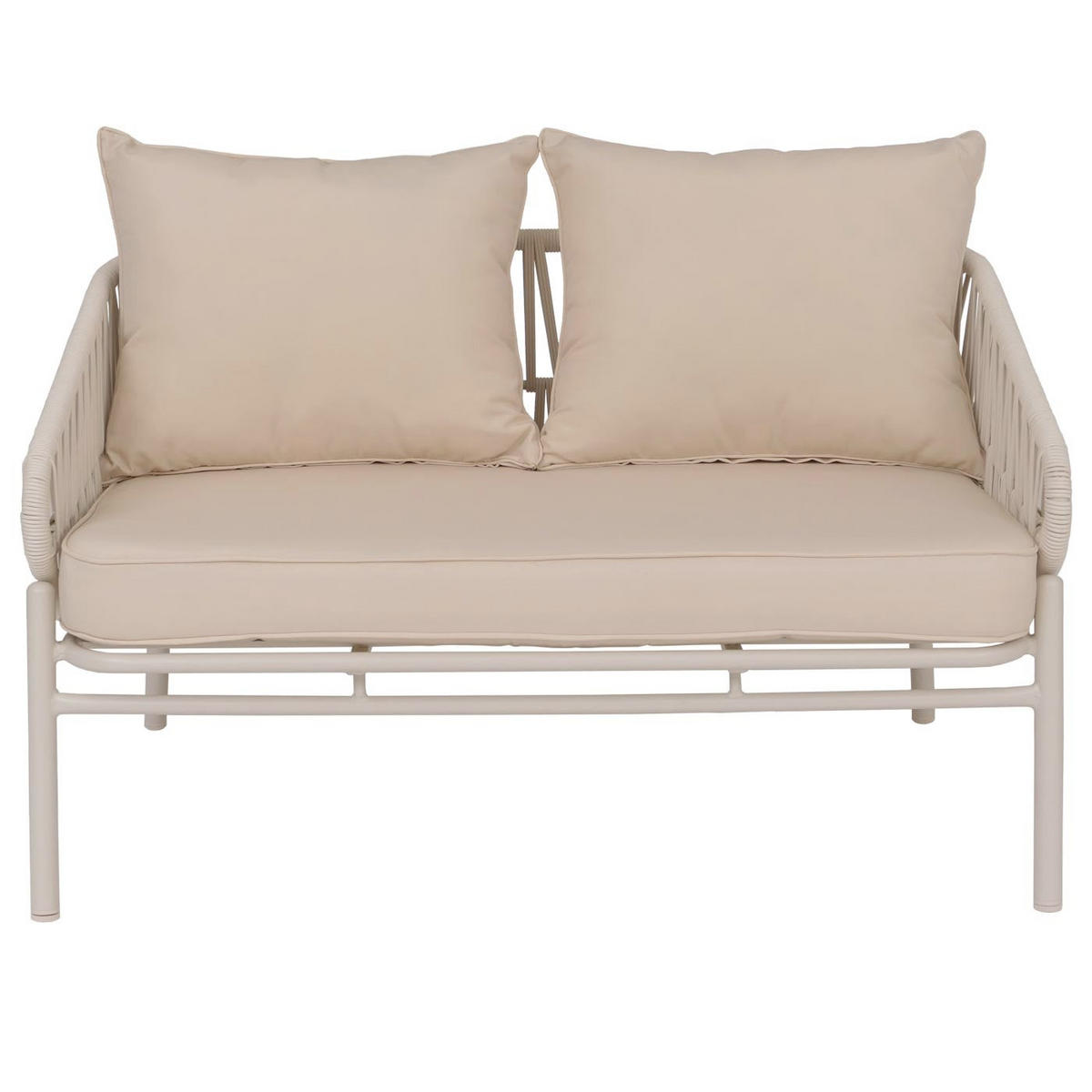 GARTENBANK Aluminium 83x116x65cm Creme - Creme, Metall (116/83/65cm) - PROREGAL