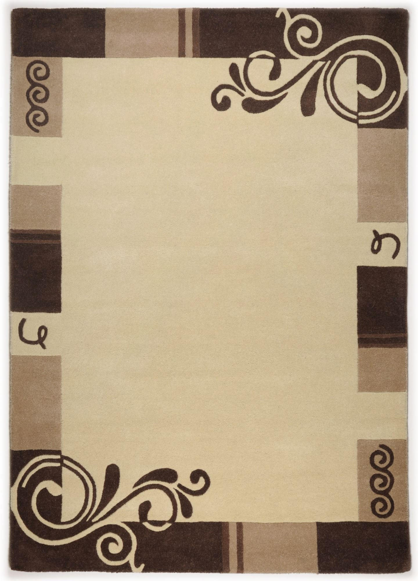 Theko Handtuftteppich Beige 70x140 cm