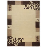 HANDTUFTTEPPICH Hawai 50x80 cm - Beige, Textil (50/80cm) - THEKO