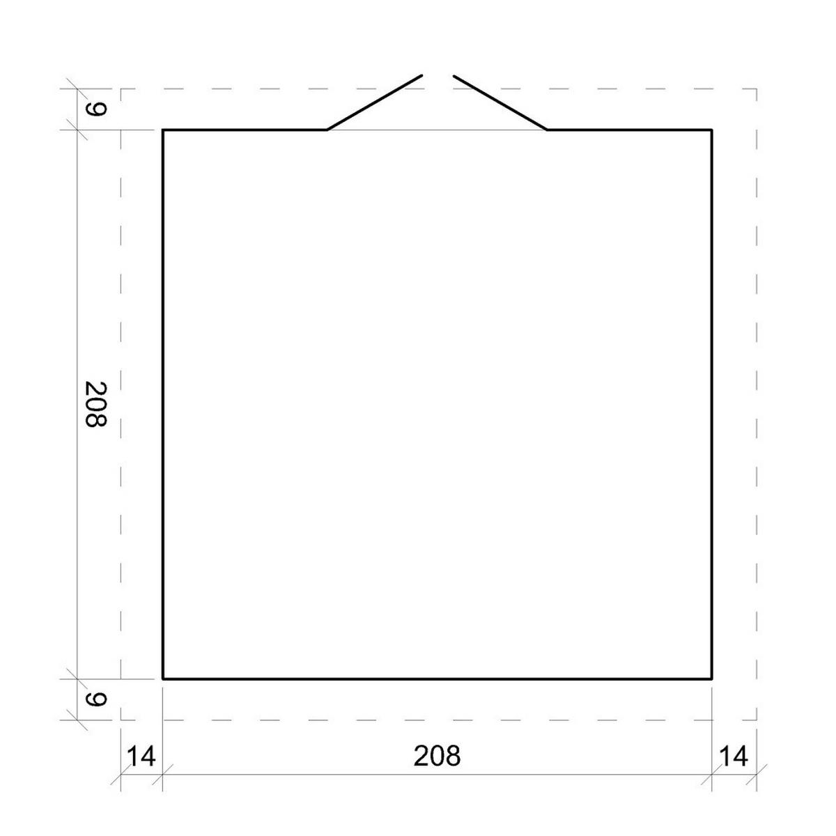 GARTENHAUS aus Holz - B236xL226xH218 cm/ 4.33 m2 - M369C - Beige, Holz (220/218/226cm) - Timbela