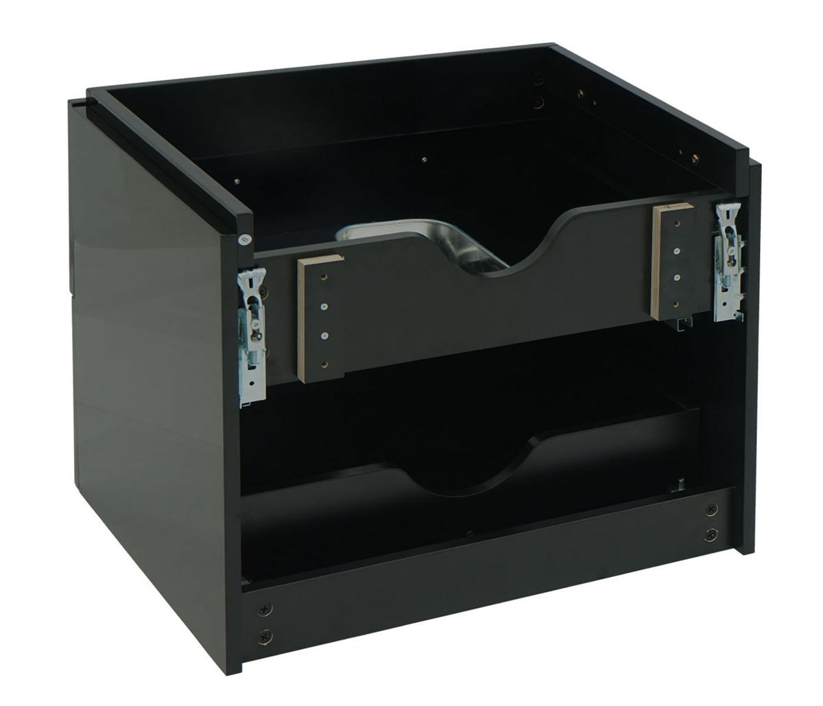WASCHBECKENUNTERSCHRANK PREMIUM Schwarz - Schwarz, Holz (59/50/46cm) - MCW
