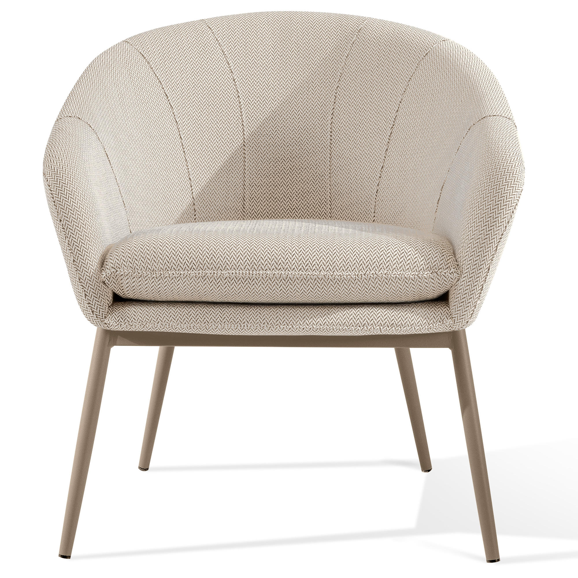 GARTENSESSEL SOLIS Loungesessel, - Weiß, Textil/Metall (69/76/66cm) - KONSIMO®