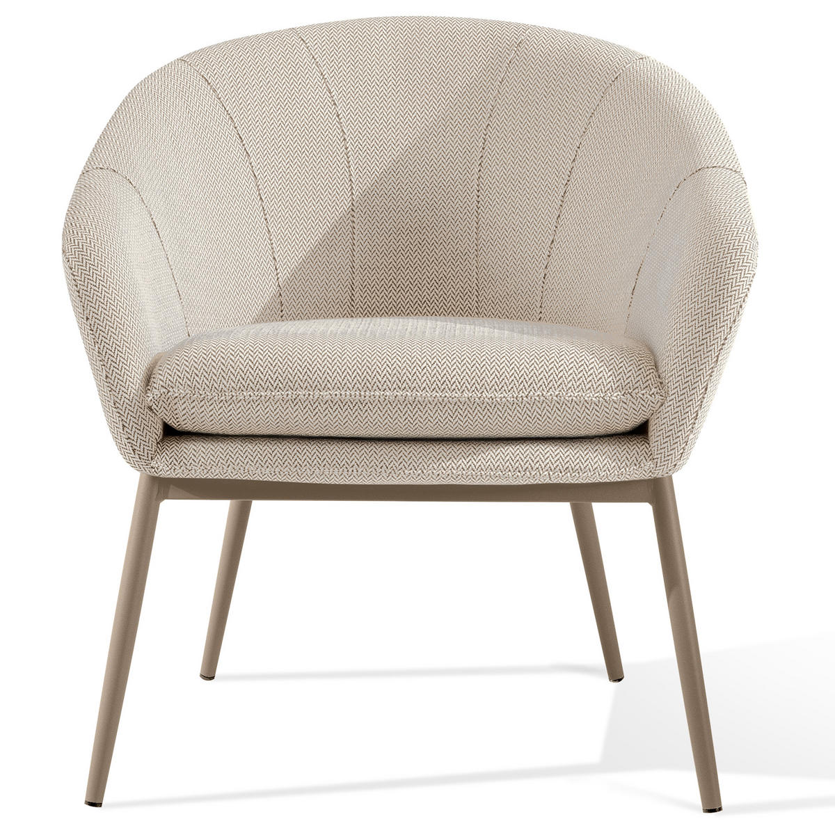 GARTENSESSEL SOLIS Loungesessel, - Weiß, Textil/Metall (69/76/66cm) - KONSIMO®