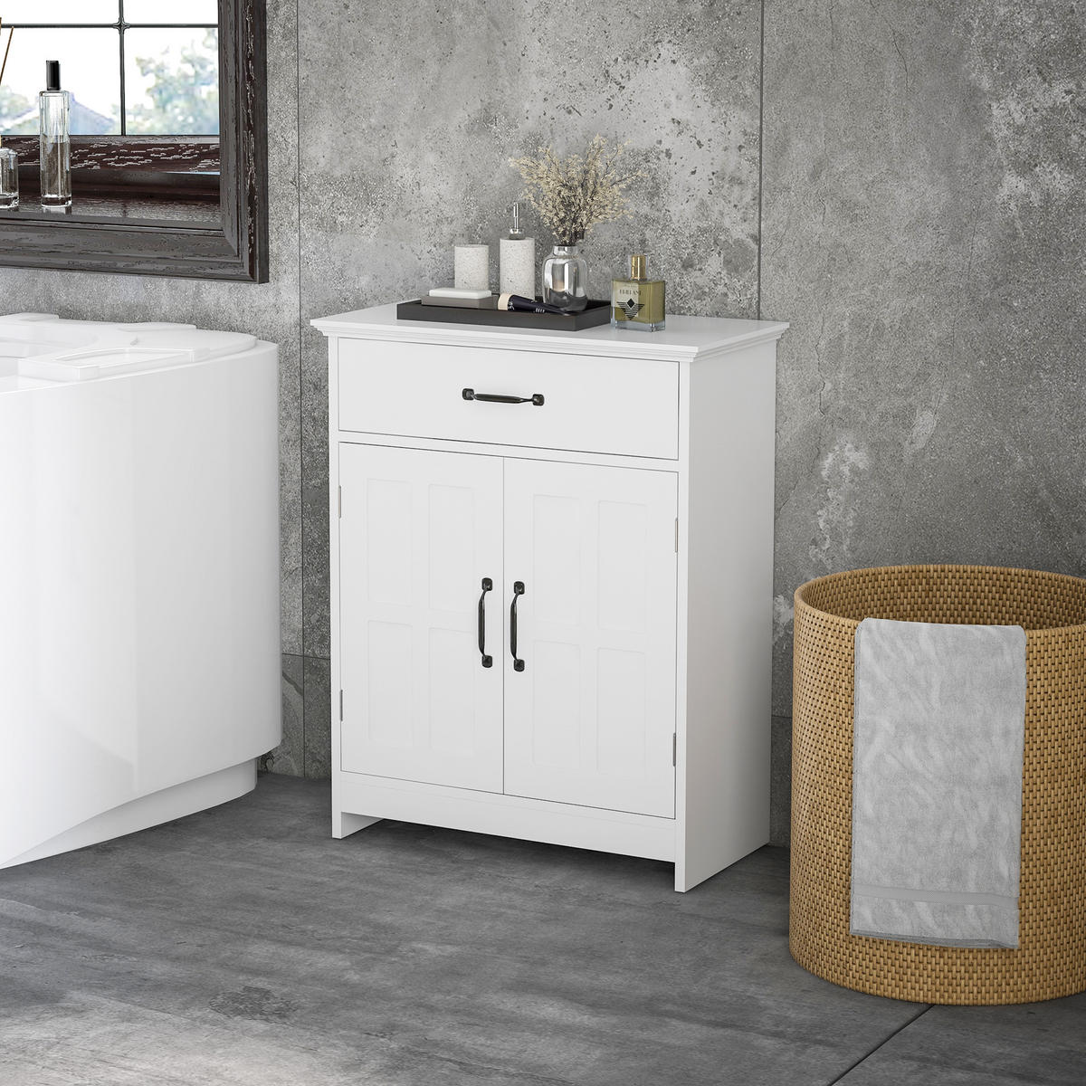 MIDISCHRANK DE-17337 Weiß - Weiß, Holzwerkstoff (30/75/60cm) - ComfortXL