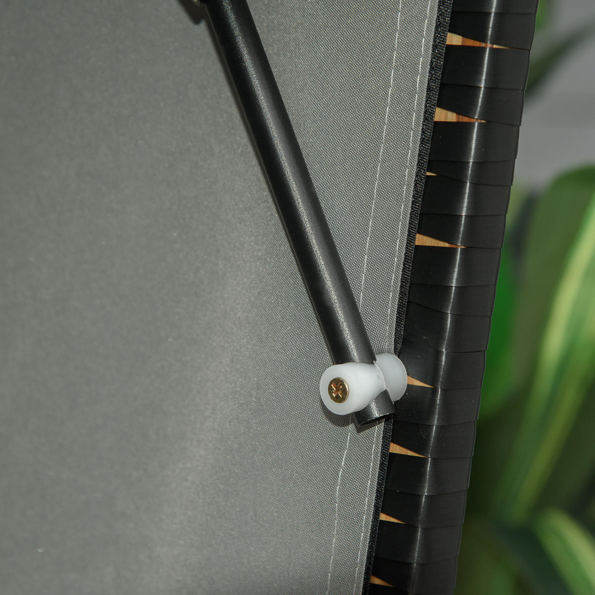 VOLLLIEGER Gartenliege PE Rattan Hellgrau 118 x 79 x 160 cm - Hellgrau, Kunststoff (79/160/118cm) - Outsunny