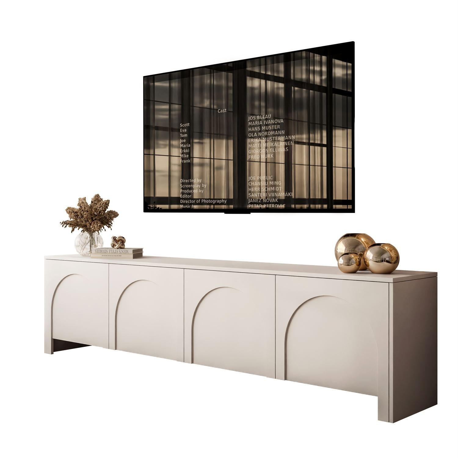 TV-ELEMENT ARIADNA Kaschmir viertürig - Kaschmir, Holzwerkstoff (204/51/35cm)