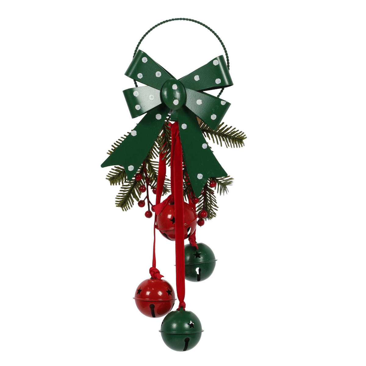 WEIHNACHTSDEKO Metallglöckchen 29 cm - Grün, Metall (11.6/29/10.8cm) - Home Styling Collection