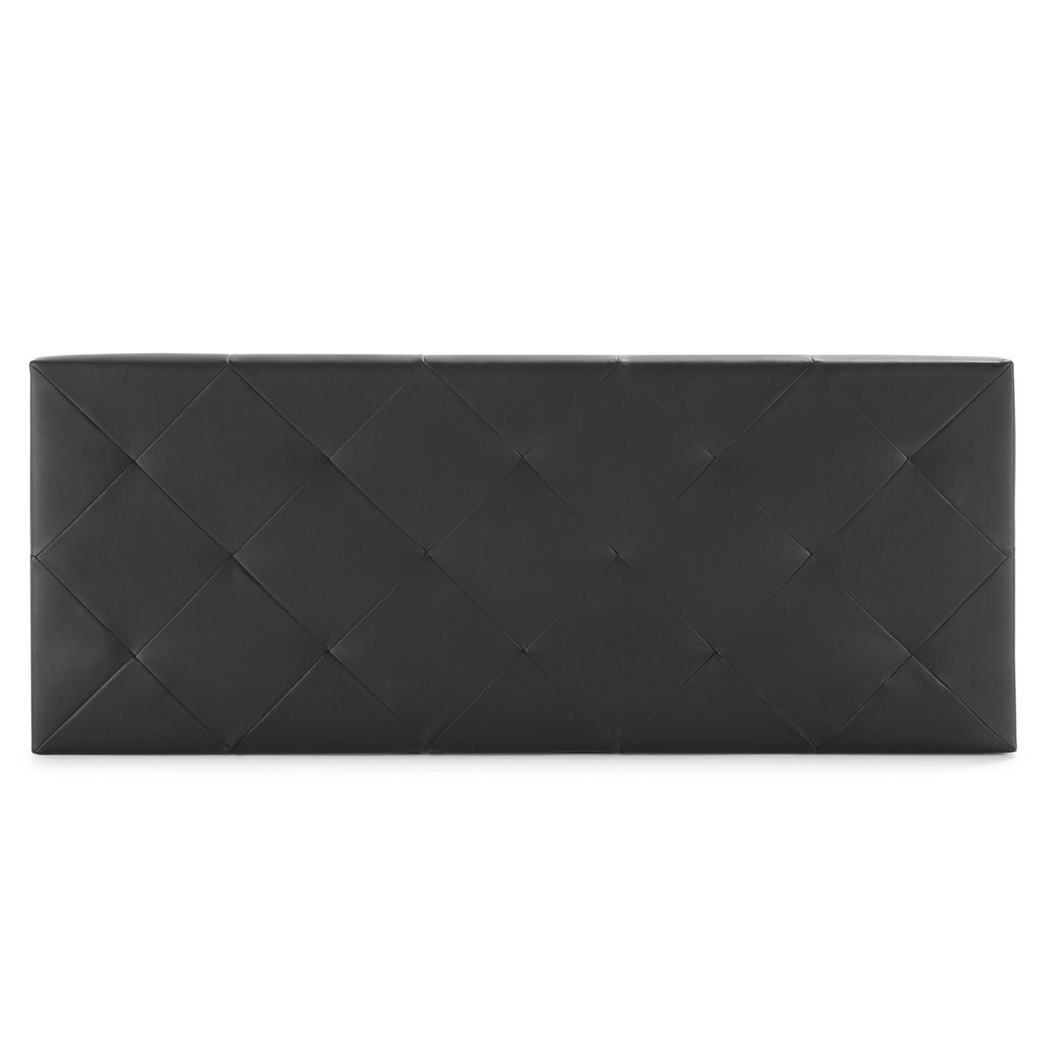 KOPFTEIL 150x60 cm Rombo Schwarz - Schwarz, Fell (8/60/150cm) - VS Venta-stock