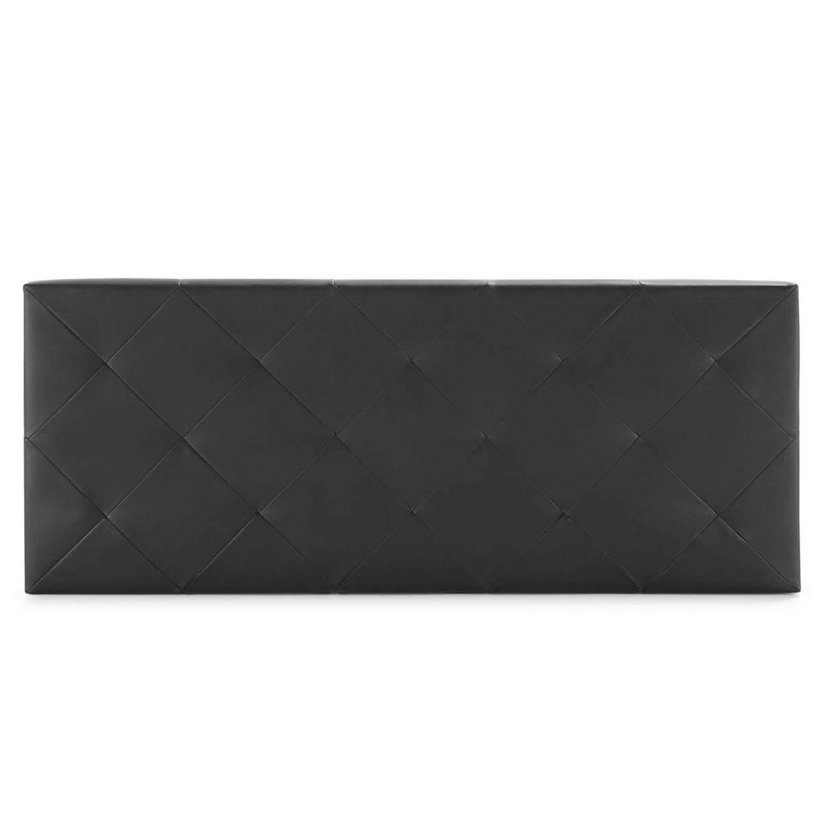 KOPFTEIL 140x60 cm Rombo Schwarz - Schwarz, Fell (8/60/140cm) - VS Venta-stock