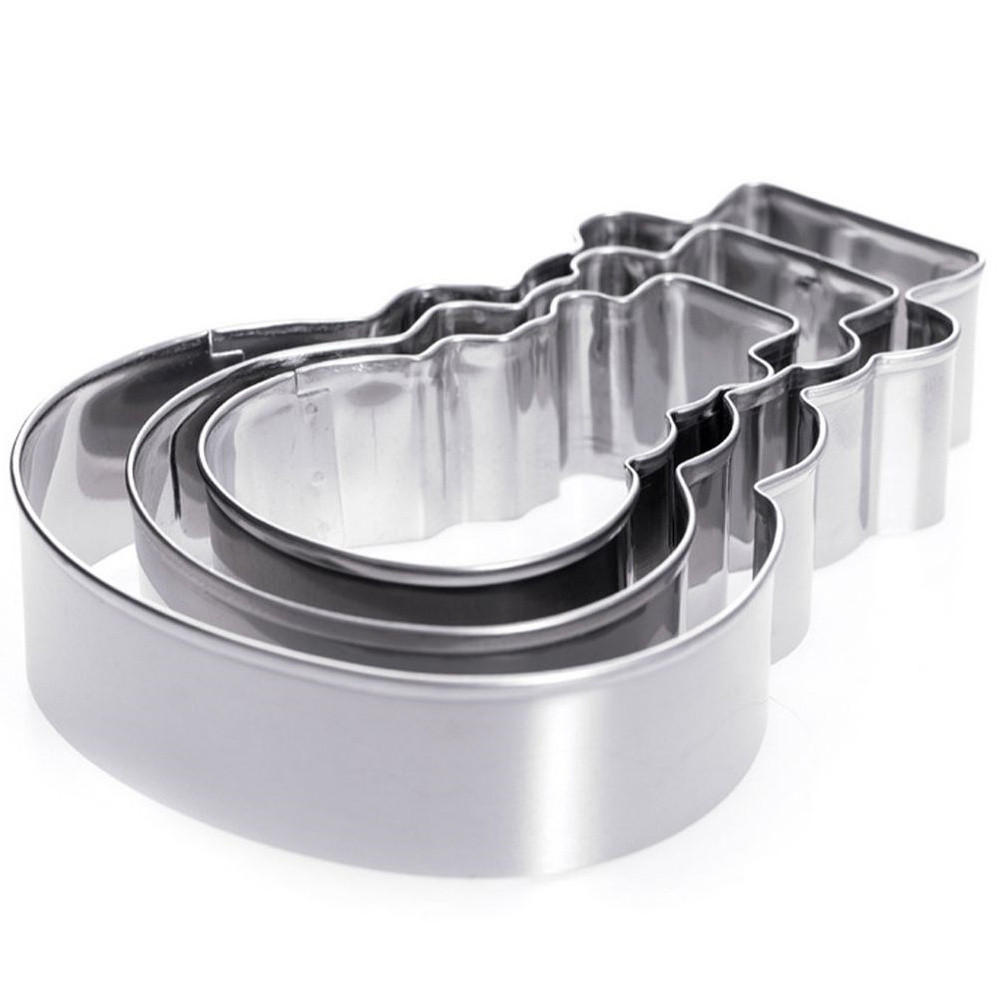 AUSSTECHFORM-SET Schneemann 3-teilig Silber - Silberfarben, Metall (8.5/2.5/13cm) - La Cucina