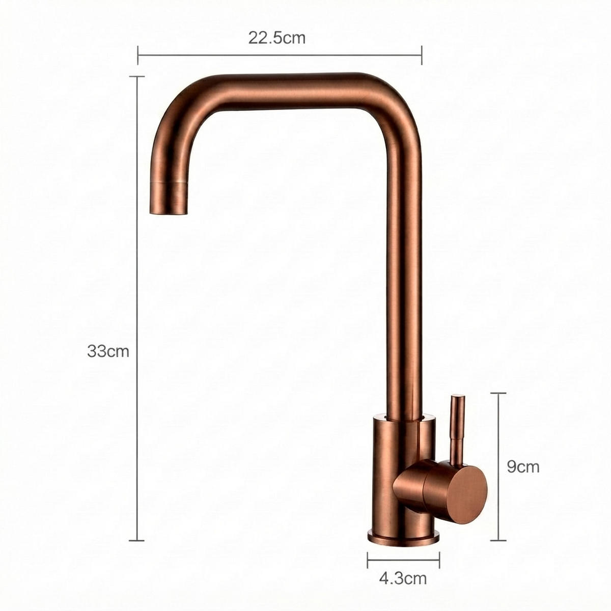 KÜCHENARMATUR. 33 x 22,5 cm, Roségold. - Roségold, Metall (40/6.5/26cm) - Vallsero