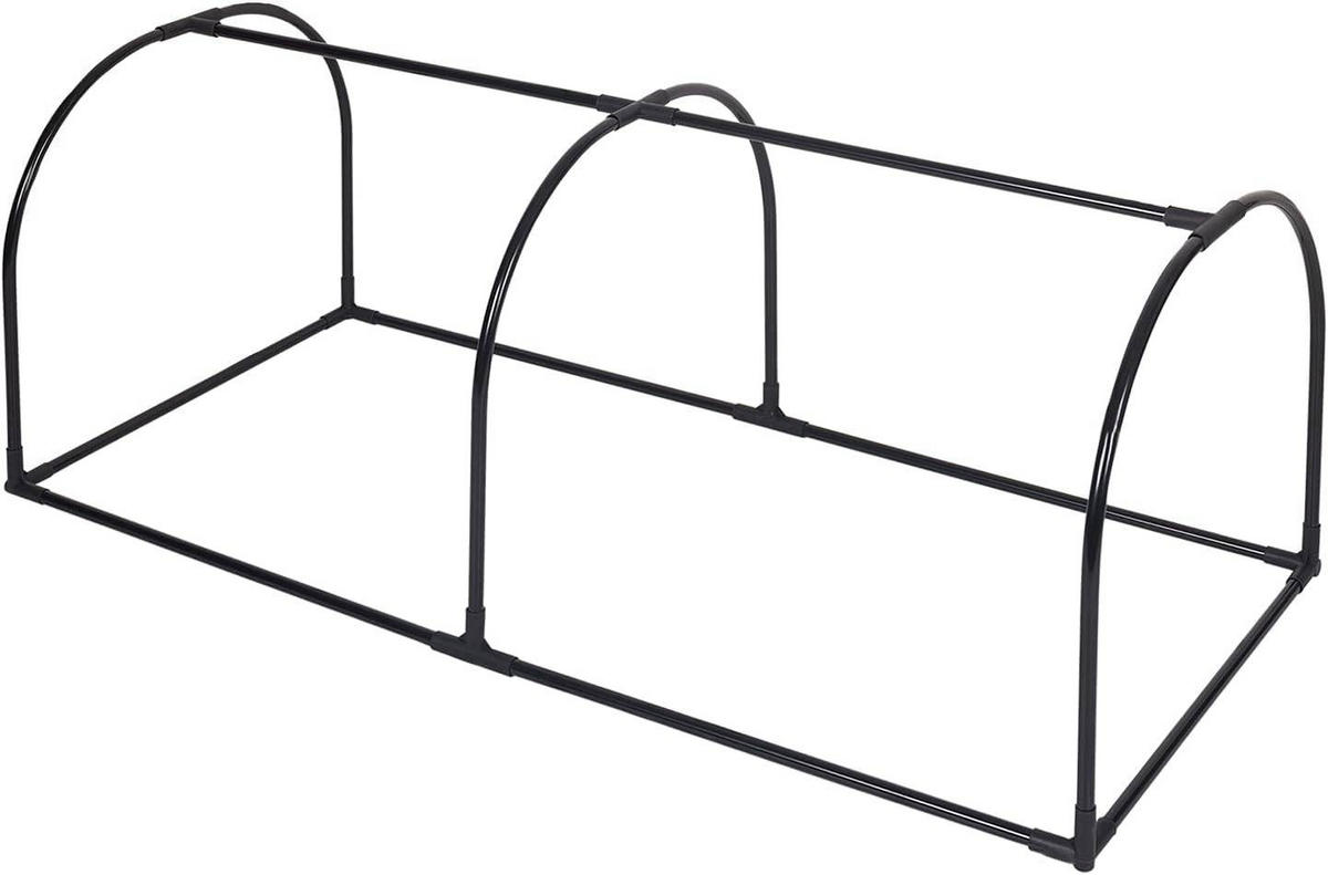 FOLIENGEWÄCHSHAUS, PE Gitterfolie, 130 x 60 x 50 cm - Weiß, Textil/Metall (130/50/60cm) - Woltu