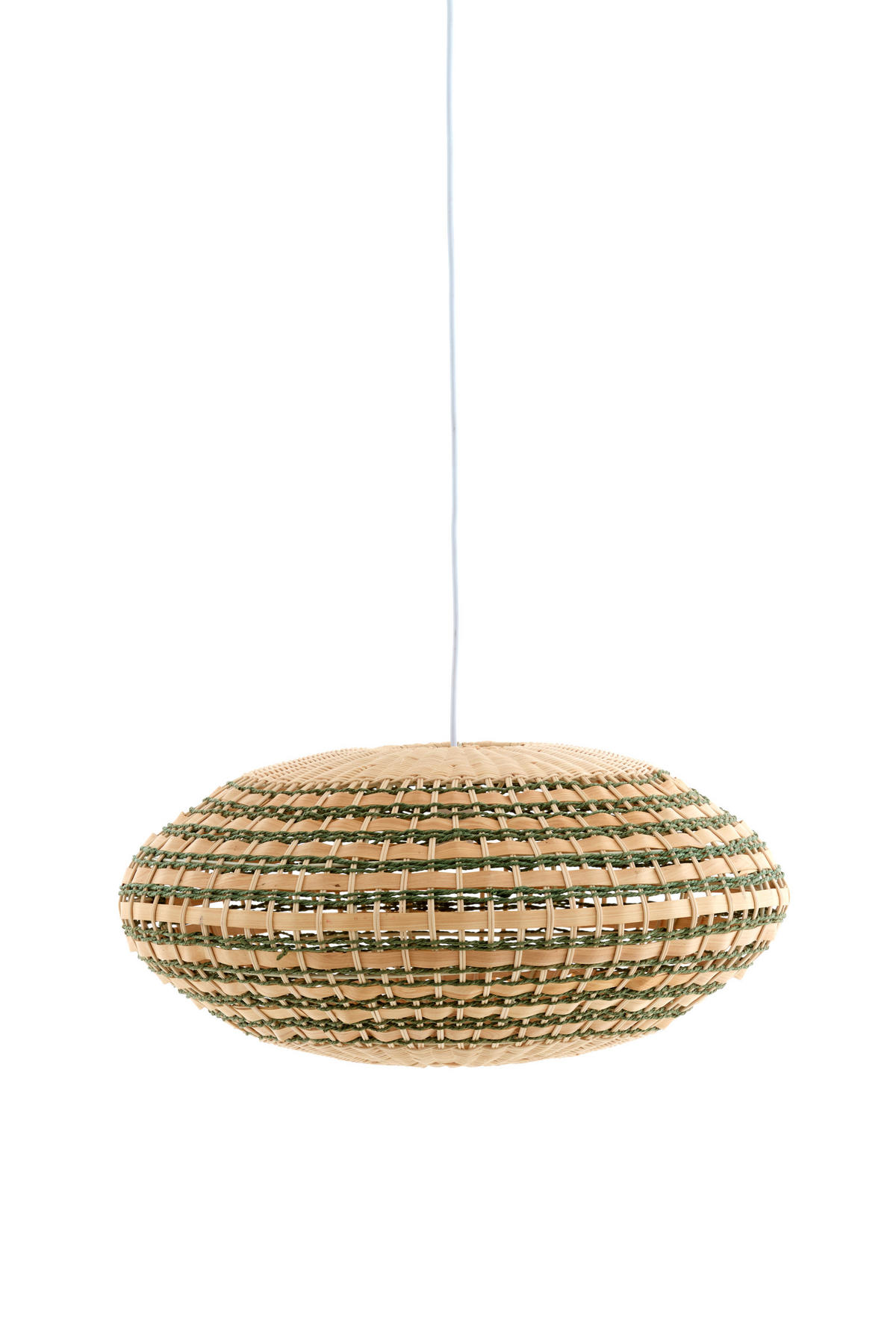 HÄNGELAMPE - Grün - 59.5/59.5/28 cm - Grün, Holz (59.5/59.5/28cm) - Light & Living