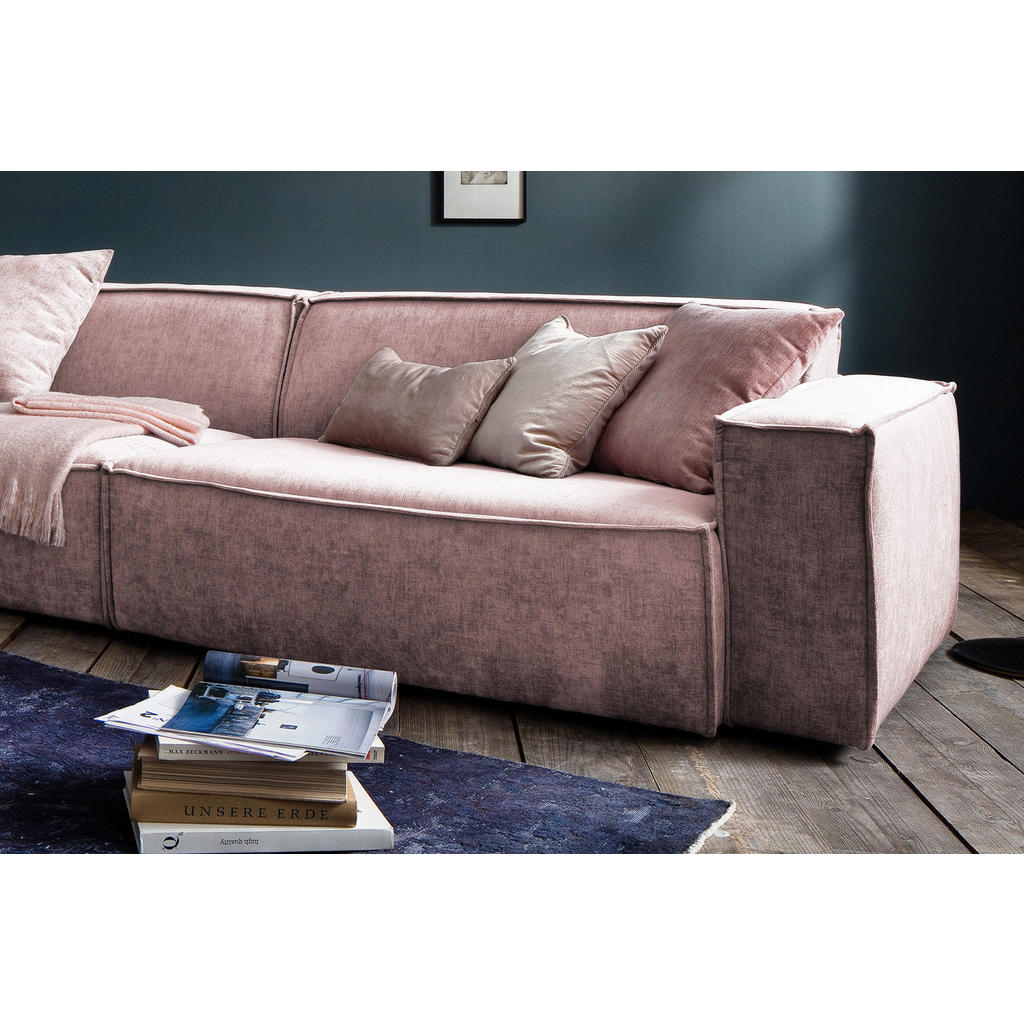 Thumbnail - Kawola Riesensofa, Pink, Textil, Echtholz, 4-Sitzer, Füllung: Kaltschaum, 418x72x106 cm, Wohnzimmer, Sofas & Couches, So...