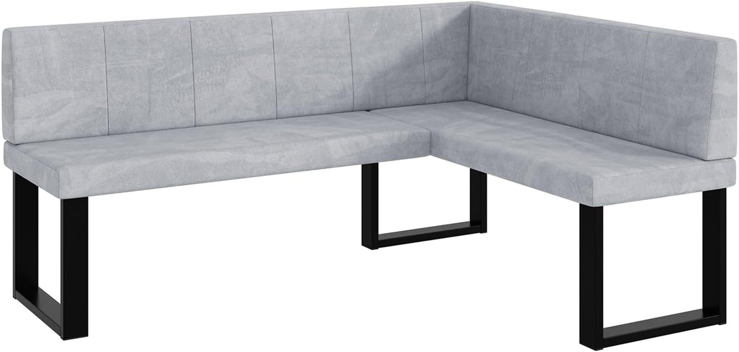 ECKBANK PETER_U - Hellgrau, Textil (128/168cm) - Meblini