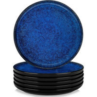 SPEISETELLER 6er Set Blau 26 cm - Blau, Keramik (26/26/2.8cm)
