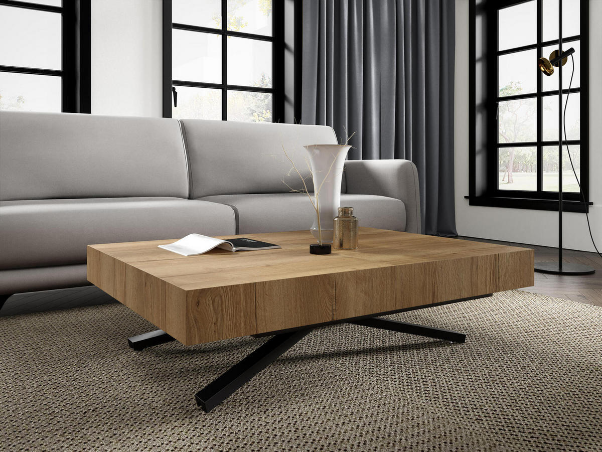 COUCHTISCH SANNA X Beige 80x200x80 cm - Beige, Holzwerkstoff (200/80/80cm) - FURNLUX