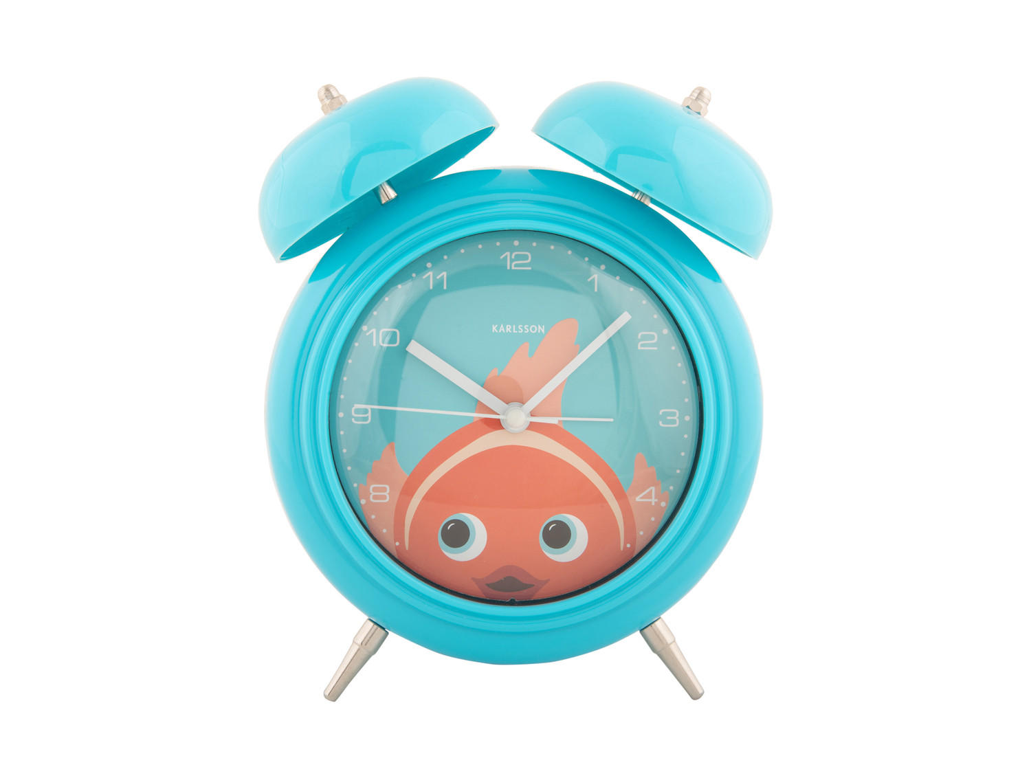 WECKER Peekaboo Goldfish 15.2/15.2/18.2 cm - Türkis, Kunststoff (15.2/18.2/15.2cm) - Karlsson