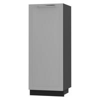 GESCHIRRSCHRANK Kvantum D5D/60/154 Dust Grey Matt / Schwarz Matt 60 / 59 / 154cm - Schwarz/Grau, Holz/Holzwerkstoff (60/154/59cm) - Feldmann-Wohnen