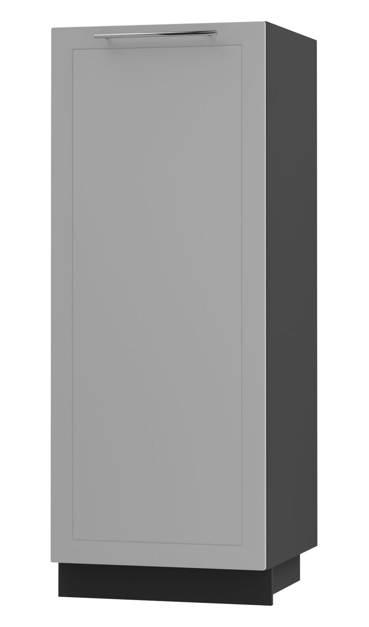 GESCHIRRSCHRANK Kvantum D5D/60/154 Dust Grey Matt / Schwarz Matt 60 / 59 / 154cm - Schwarz/Grau, Holz/Holzwerkstoff (60/154/59cm) - Feldmann-Wohnen