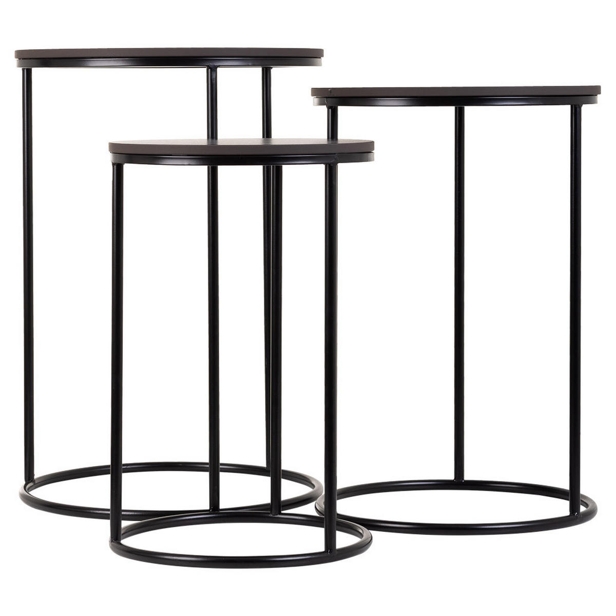 TISCH aus Metall, schwarz, 29x46x34cm - Schwarz, Metall (39/39/57cm) - Wanderlust