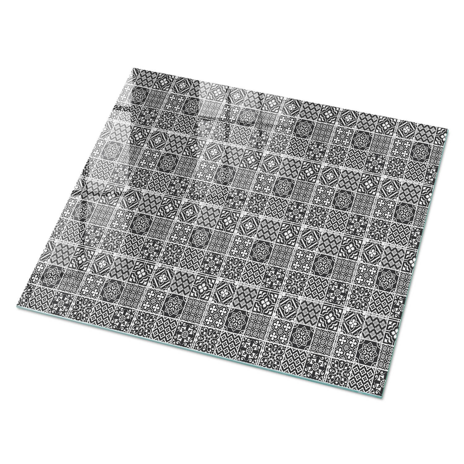 GLASPLATTE 80x60 cm – Geometrische Muster - Blau, Glas (0.4/80/60cm) - ArtPrintCave