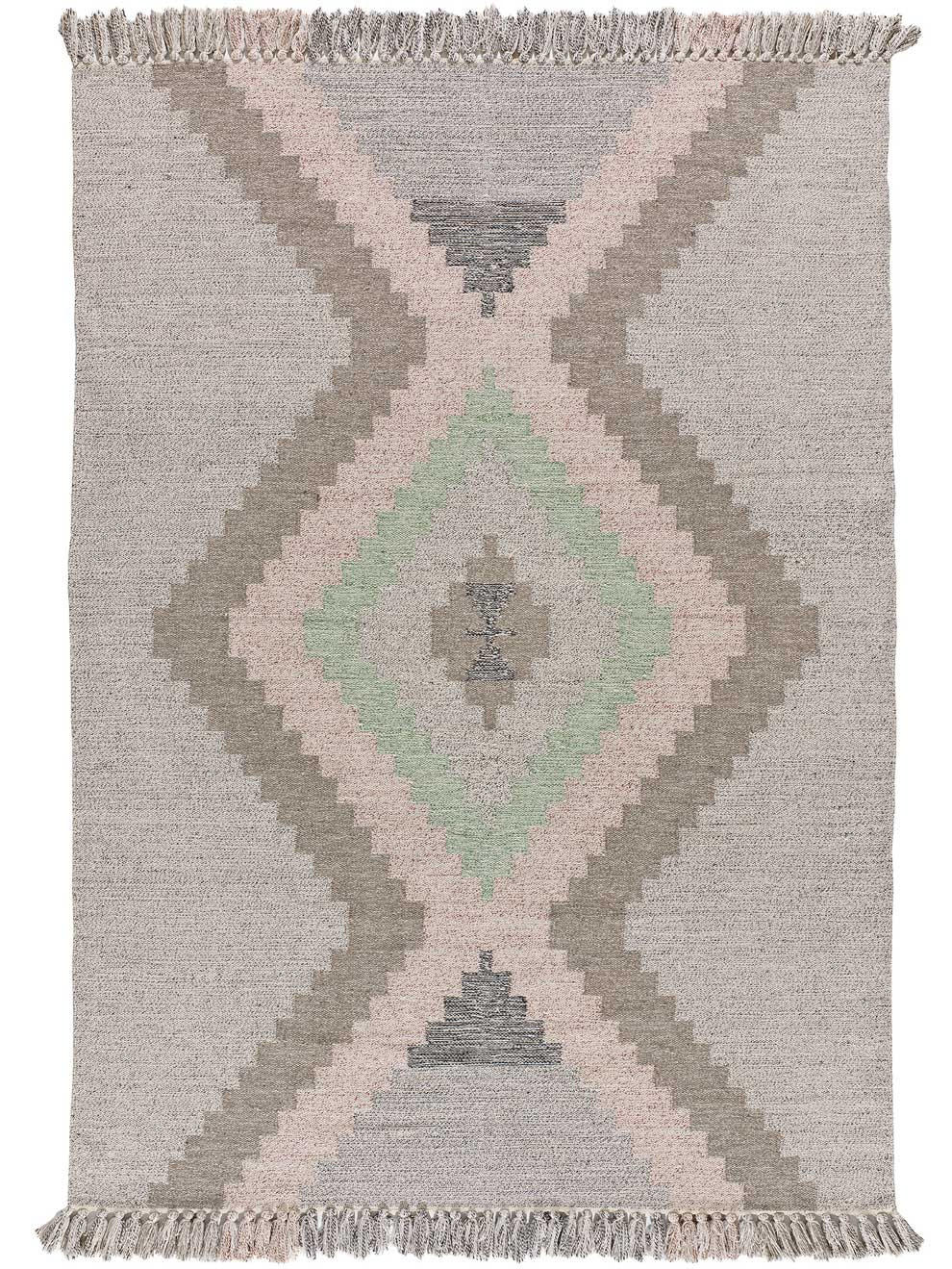Atticgo Handwebteppich Mehrfarbig, Grau, Taupe 120x170 cm