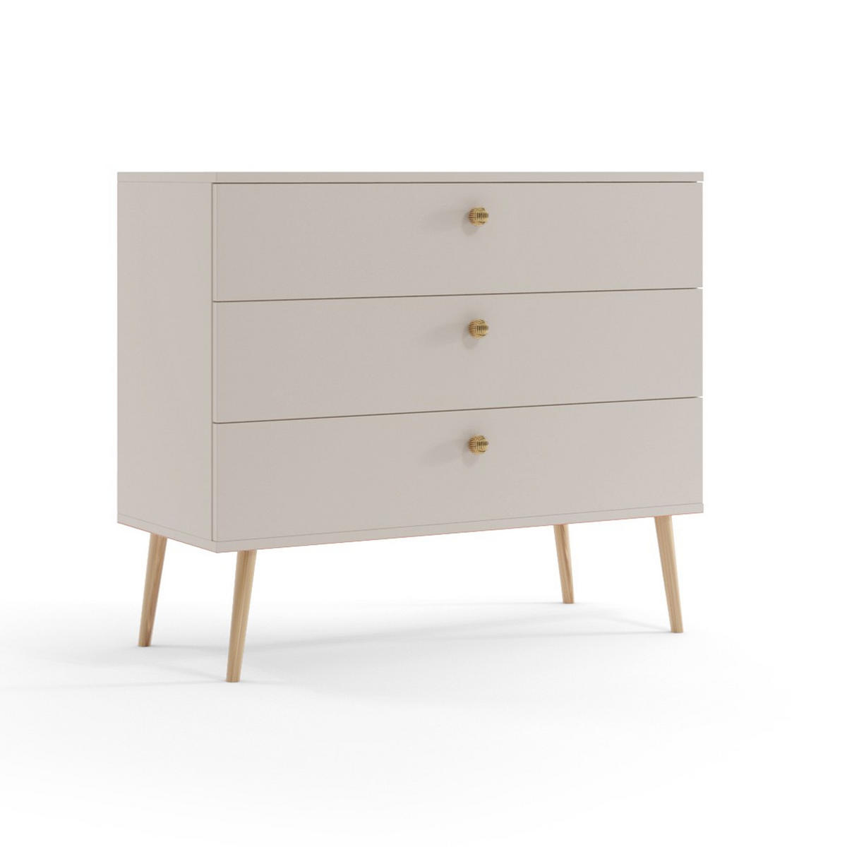 KOMMODE Ikon Kaschmir, mit Schubladen - Kaschmir/Beige, Holz/Holzwerkstoff (100/85/41cm) - Bettso