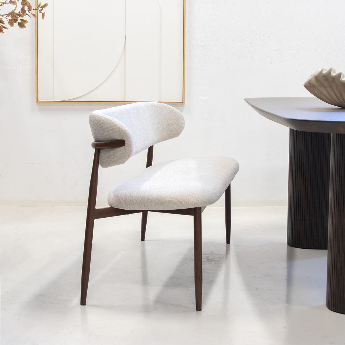 ESSZIMMERBANK aus Stoff, beige - Beige, Textil (160/77/55cm) - Giga Meubel