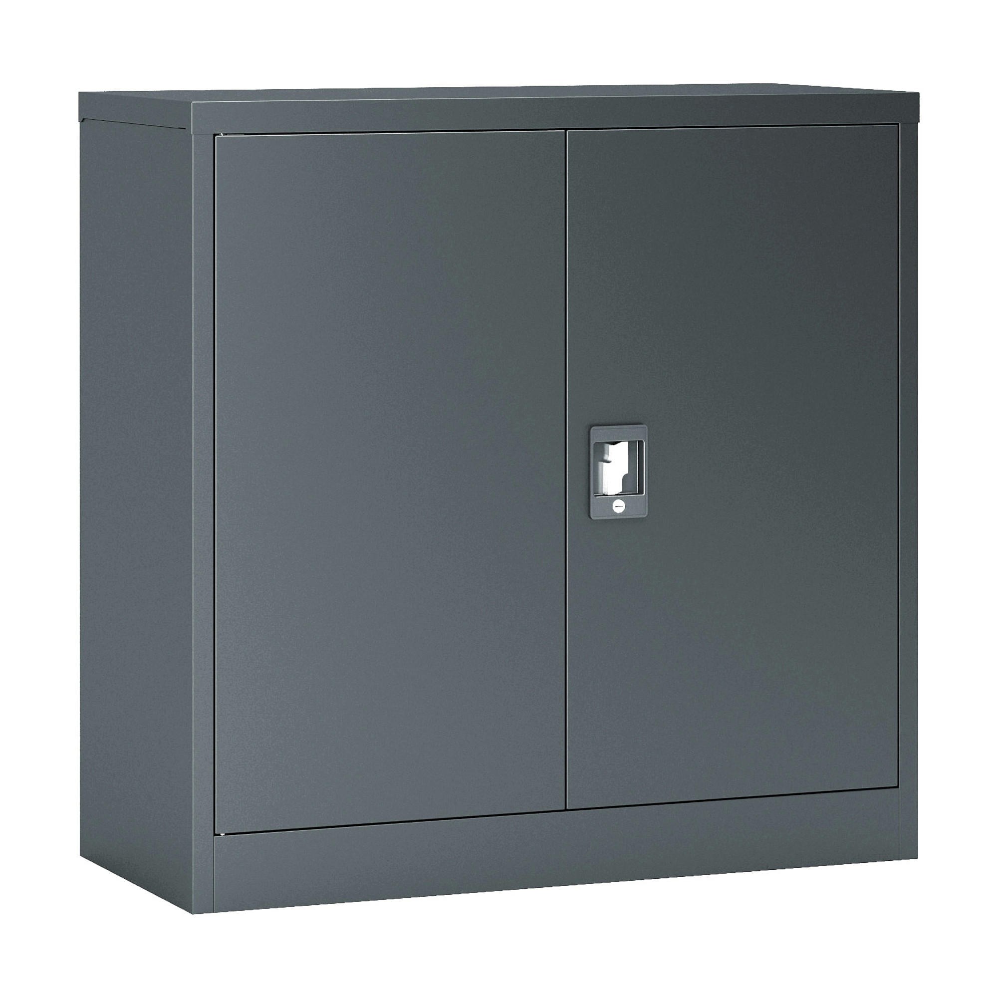 AKTENSCHRANK Molise - Dunkelgrau, Metall (90/90/40cm) - [en.casa]