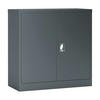 AKTENSCHRANK Molise - Dunkelgrau, Metall (90/90/40cm) - [en.casa]