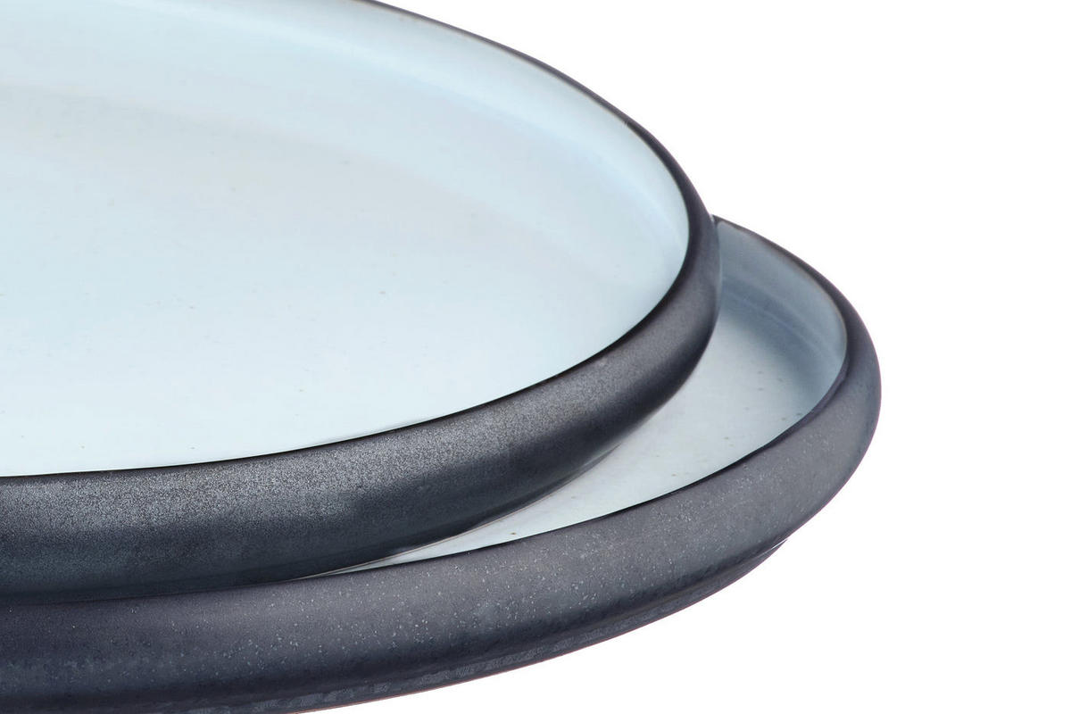 SERVIERPLATTEN Gourmet Ø33cm - 2er-Set - Onyx - Schwarz, Keramik (33/3/33cm) - Björn