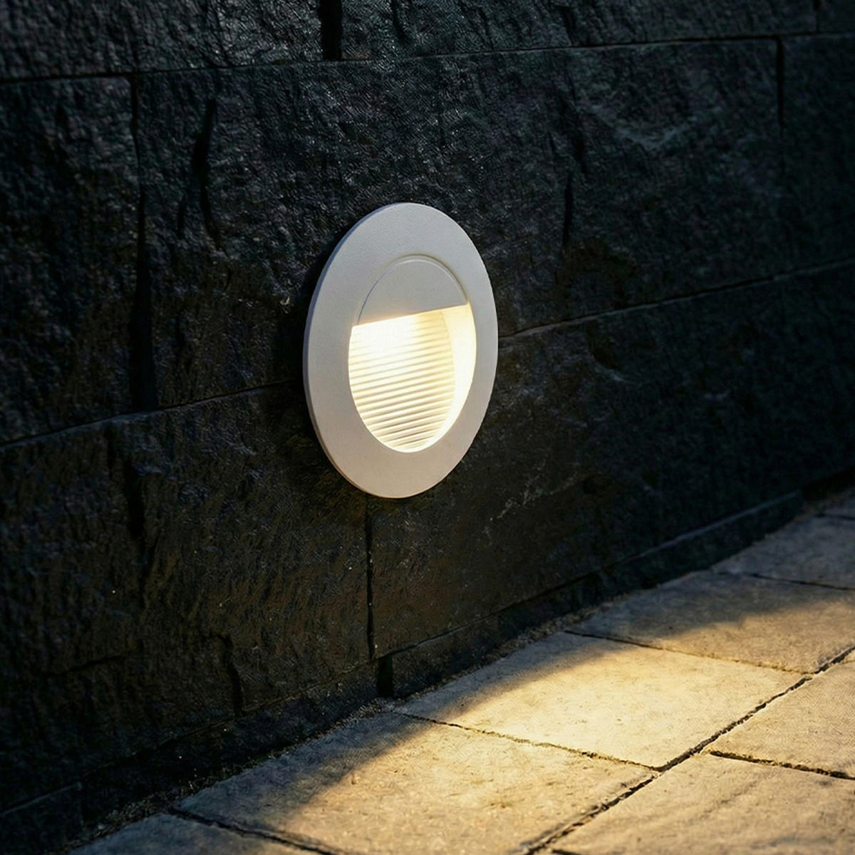 AUSSENLEUCHTE MARCO 70 Weiß 3 W IP65 - Weiß, Metall (7/7/30cm) - Rendl