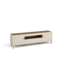 TV-SCHRANK Mossa Kaschmir - Beige/Goldfarben, Holzwerkstoff (177/52/40cm) - Bettso