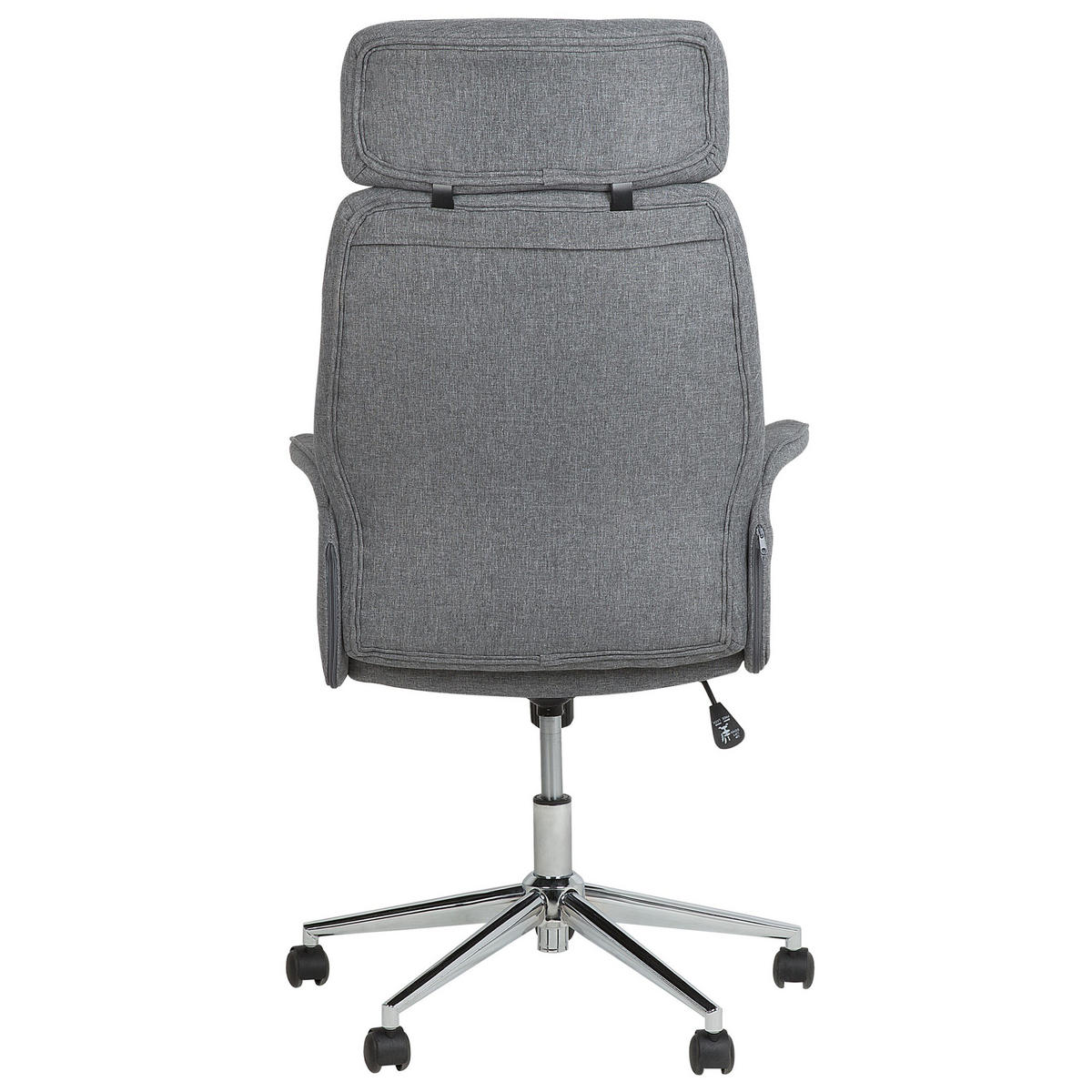 BÜROSTUHL Polyester Grau Pilot - Grau, Textil/Metall (72/117/72cm) - Beliani