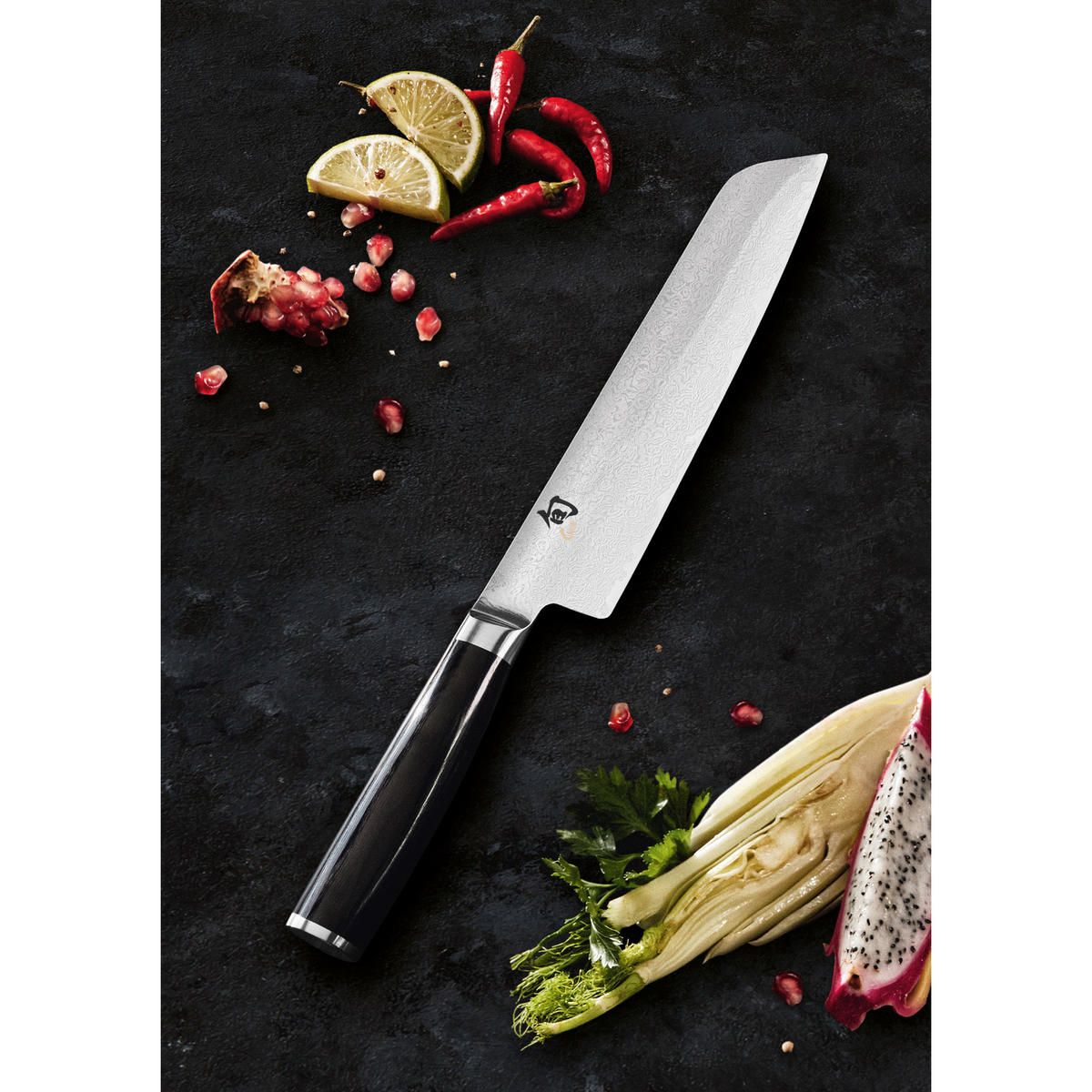 KOCHMESSER Shun Premier Tim Mälzer Minamo, 15 cm, Damaszener Stahl - Silberfarben, Metall (1cm) - Kai Messer