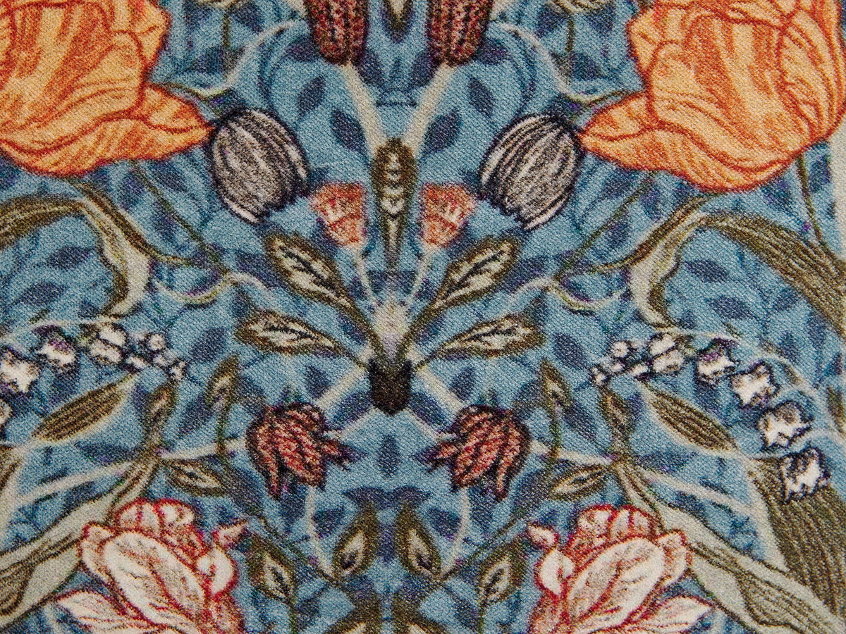 DEKOKISSEN Blau 45/45 cm Mitella - Blau, Textil (45/45cm) - Beliani