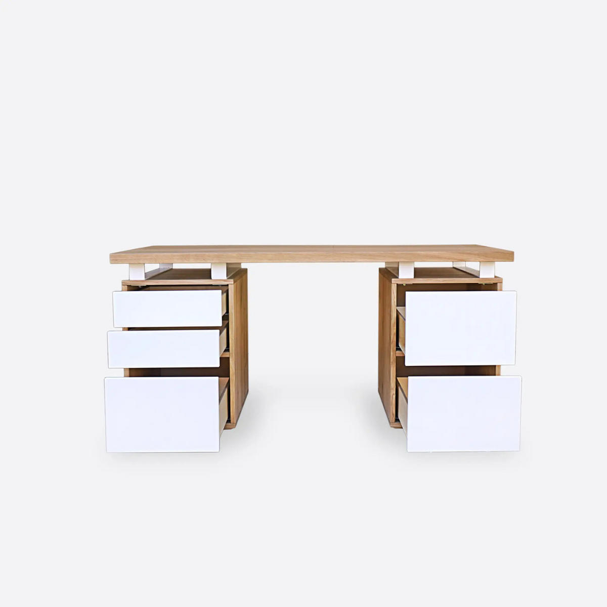 SCHREIBTISCH mit Holzplatte und Schubladen DORIS I - Eichefarben, Holz (70/160/75cm) - Rawood Furniture