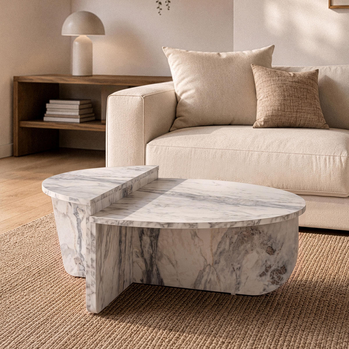 COUCHTISCH (2er-Set) orion 35/90/90 cm - Weiß, Holzwerkstoff (90/90/35cm) - Calicosy