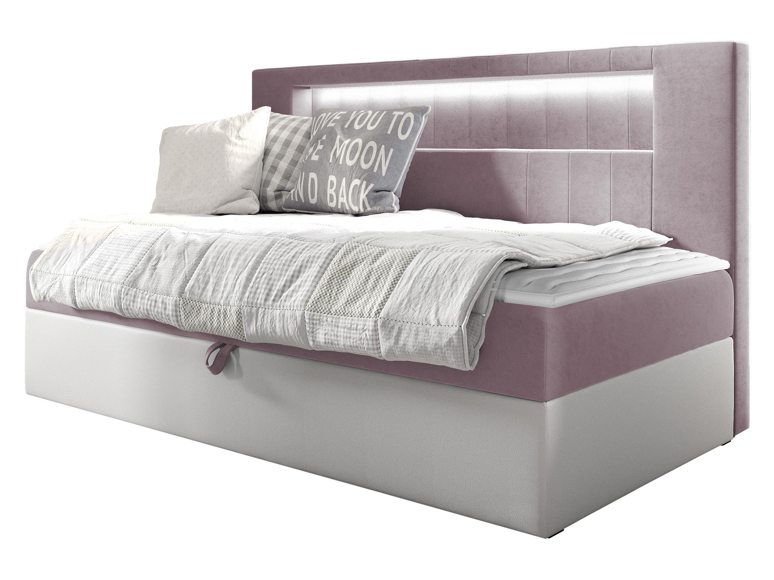 BOXBETT Gold Junior 2 - H3 - Weiß/Rosa, Holz (80/200cm) - MIRJAN24