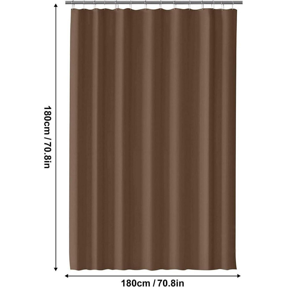 DUSCHVORHANG 180 x 180 cm PEVA Kaffee - Braun, Kunststoff (180/180cm)
