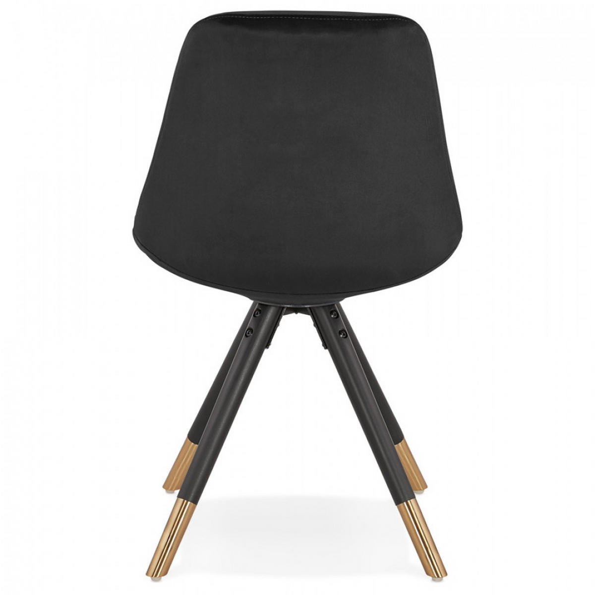 STUHL Schwarz 48x83x56cm - Goldfarben/Schwarz, Holz/Textil (48/83/56cm) - AlterEgo