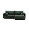 ECKSOFA rechts Torino aus strukturiertem Stoff moosgrün 3 Sitzplätze - Salbeigrün, Textil (170/220cm) - Micadoni