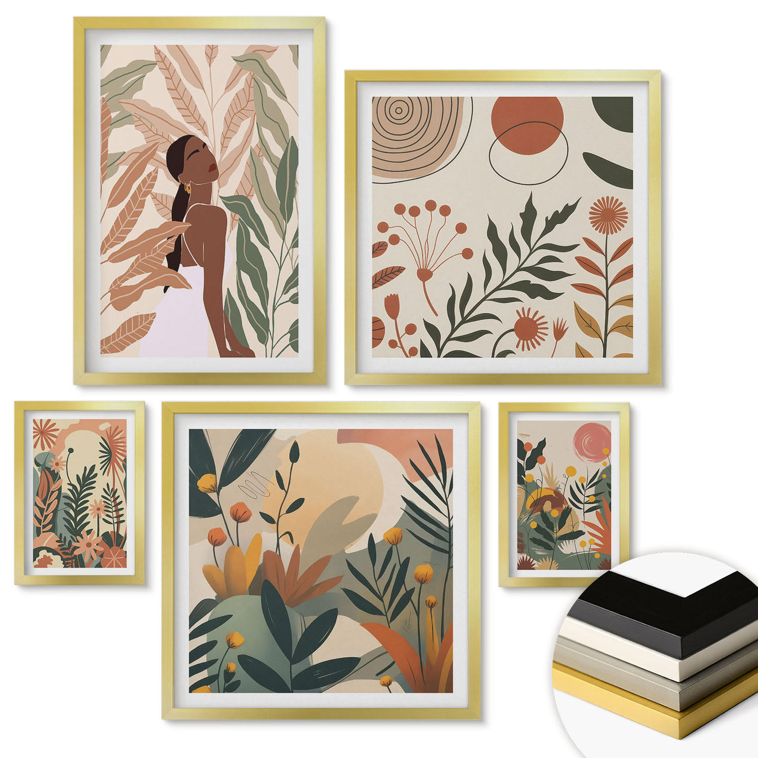 ArtPrintCave Wandbilder Gold 40x60 cm