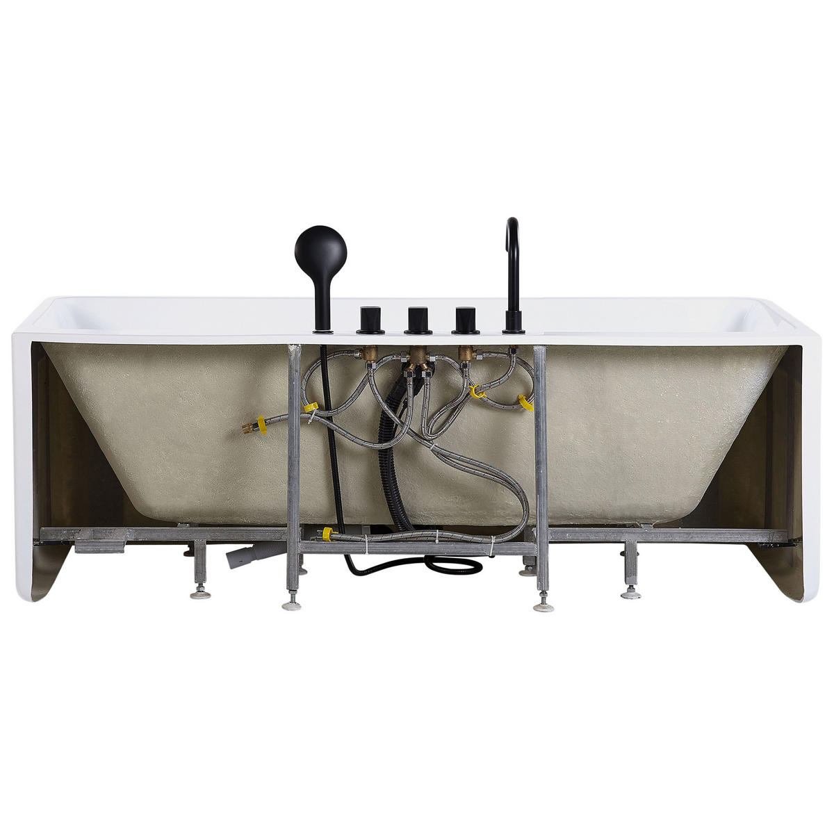 BADEWANNE 75x170x58 cm weiß Quatre - Weiß, Kunststoff (75/58/170cm) - Beliani