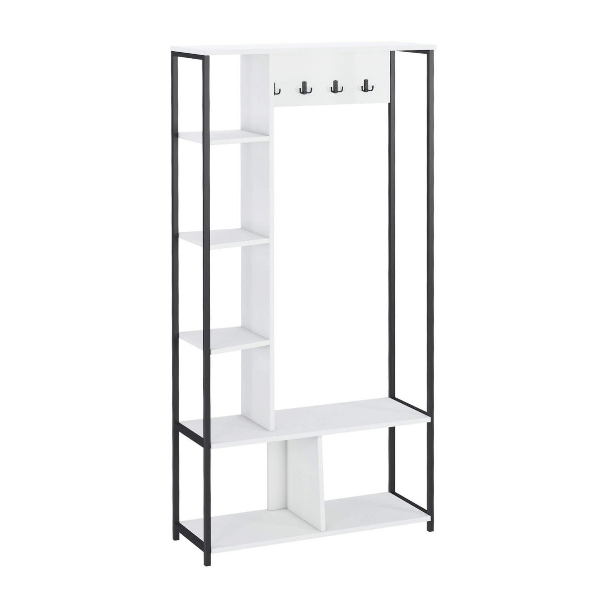 GARDEROBE Weiß 35/90/182 cm - Weiß, Holzwerkstoff (90/182/35cm) - Mobili Rebecca