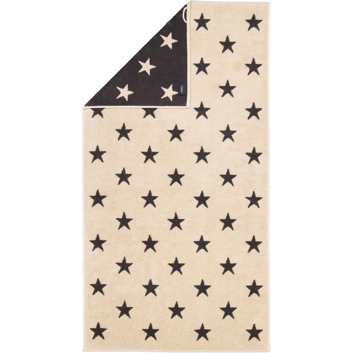 DUSCHTUCH NEW STARS STERNE GROSS 6260 BEIGE/BASALT - 37 - Grau, Textil (70/140cm) - Cawoe