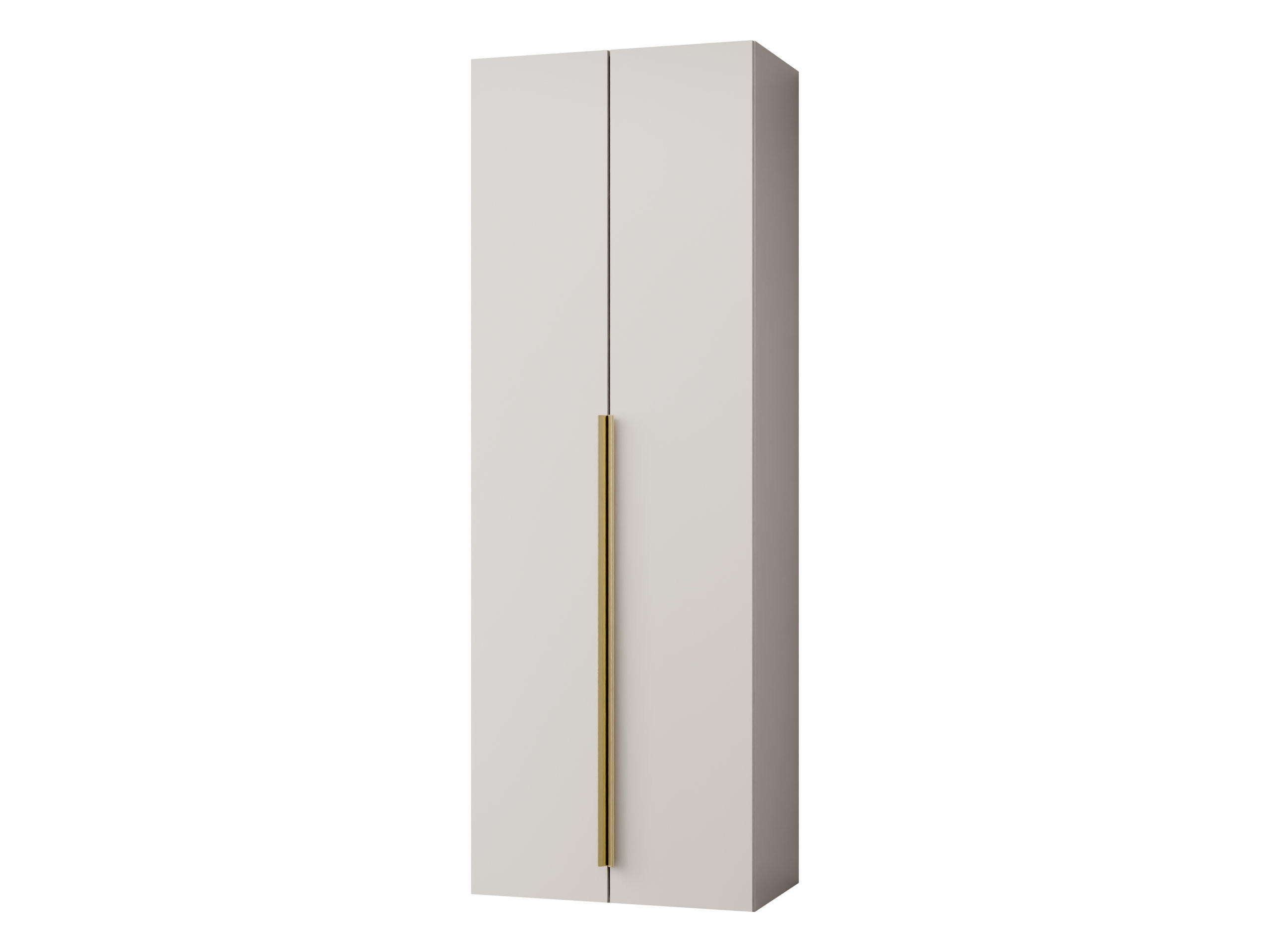 KLEIDERSCHRANK Kerkin 2D - Sandfarben/Goldfarben, Holzwerkstoff/Kunststoff (70/200/42cm) - MIRJAN24