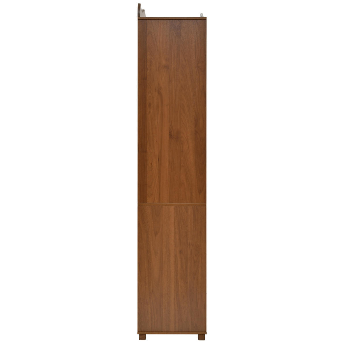 GARDEROBENSCHRANK mit Spiegel 115,5 x 38,5 x 194,5 cm MDF walnussfarben - Dunkelbraun, Holzwerkstoff (38.5/194.5/115.5cm) - Beauniv
